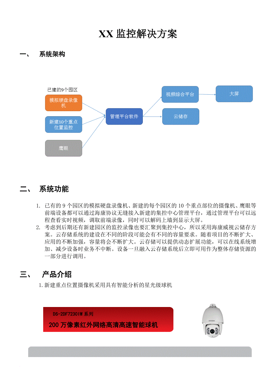 海康监控方案(海康).doc_第1页