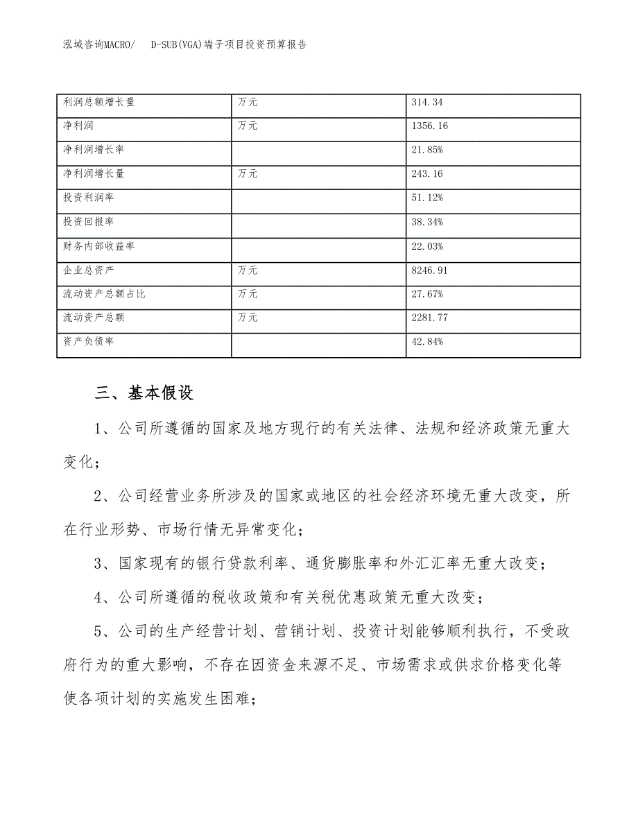 D-SUB(VGA)端子项目投资预算报告_第4页