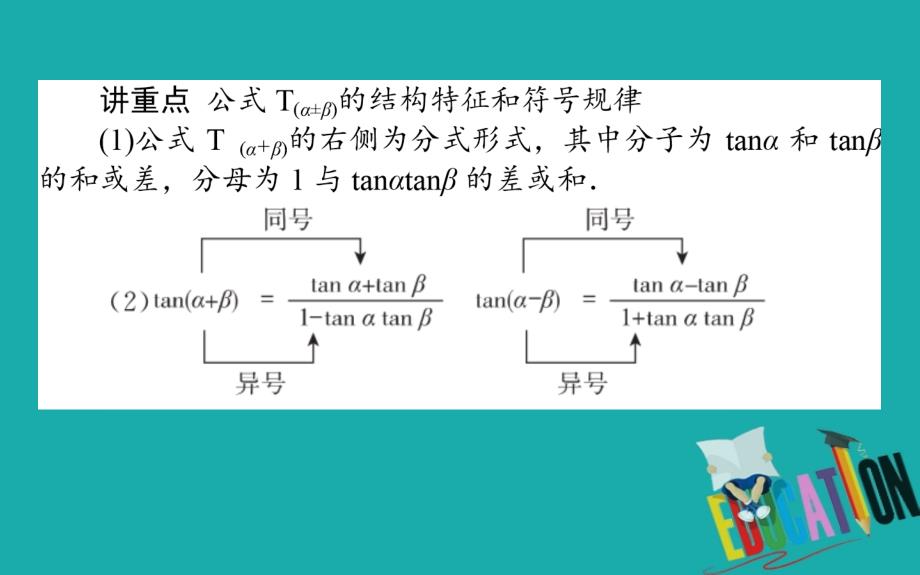 2018-2019学年高一数学人教B版必修4课件：3.1.3 两角和与差的正切_第3页