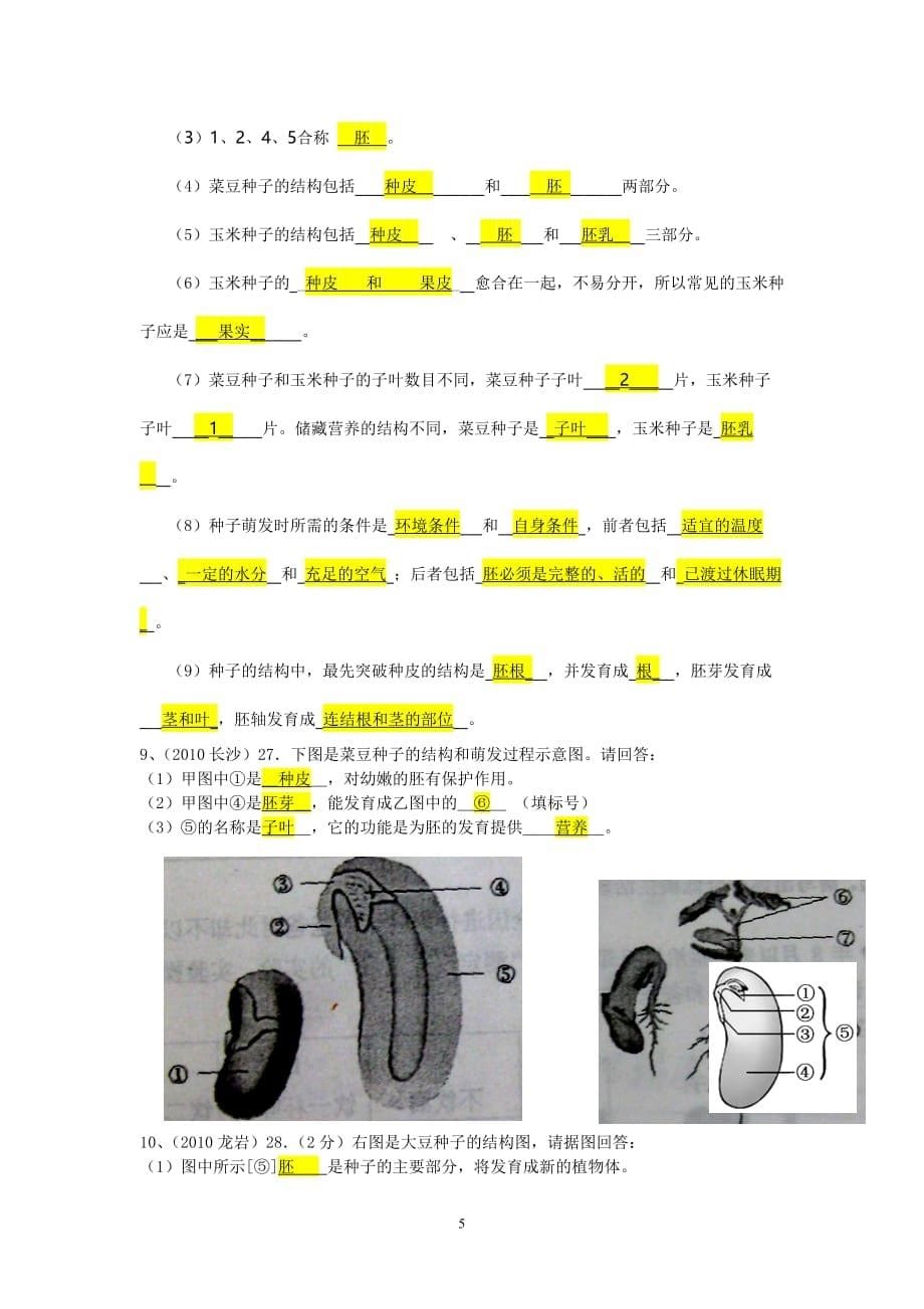 新人教版七年级生物上册识图题.doc_第5页