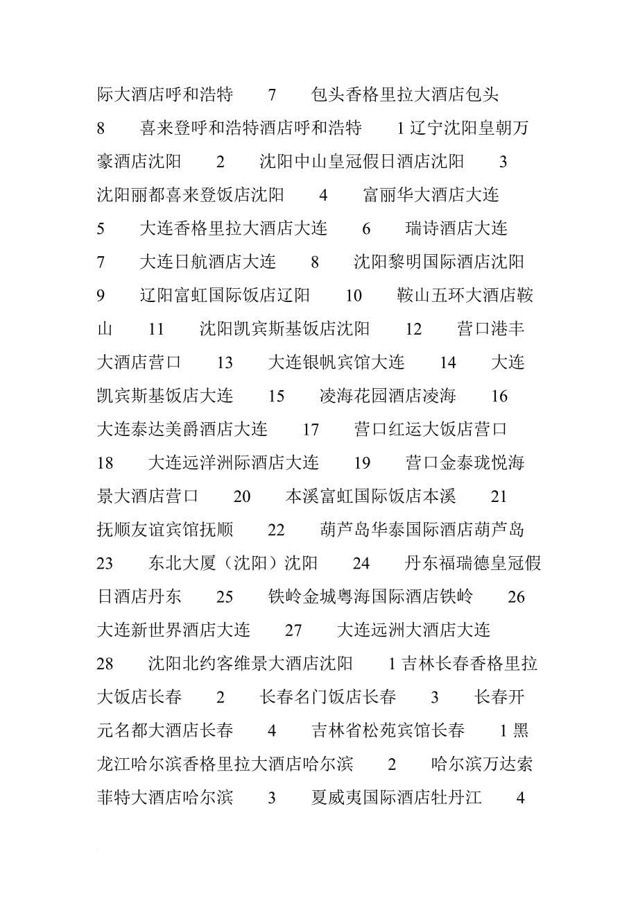最新中国五星级酒店完整名录804家.doc_第5页