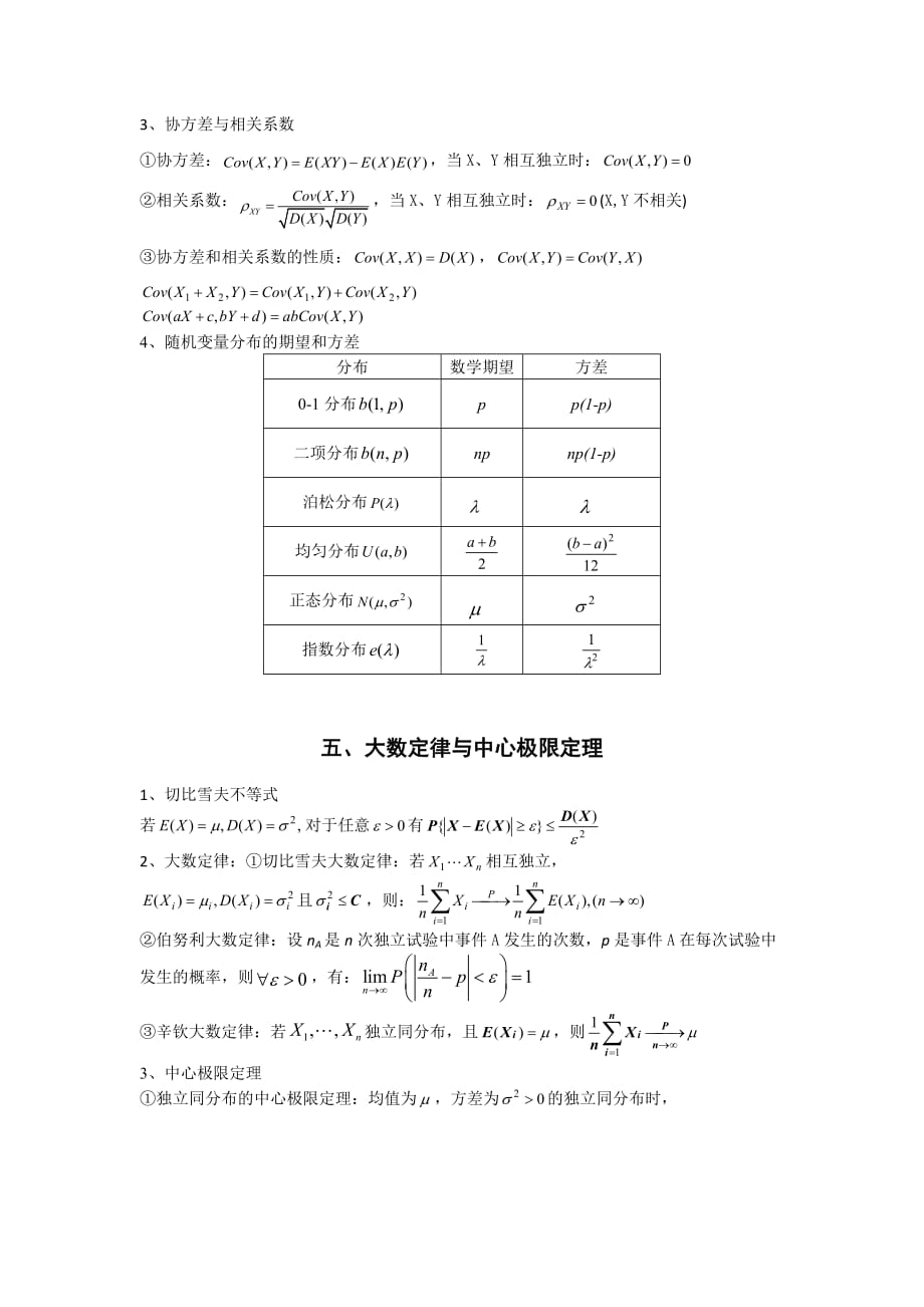 概率论与数理统计公式集锦.doc_第4页