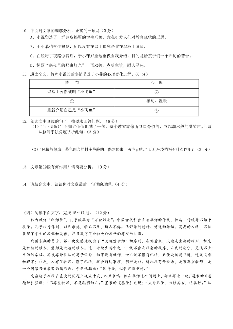 福建省漳州市2018届九年级5月质量检测语文试题.doc_第4页