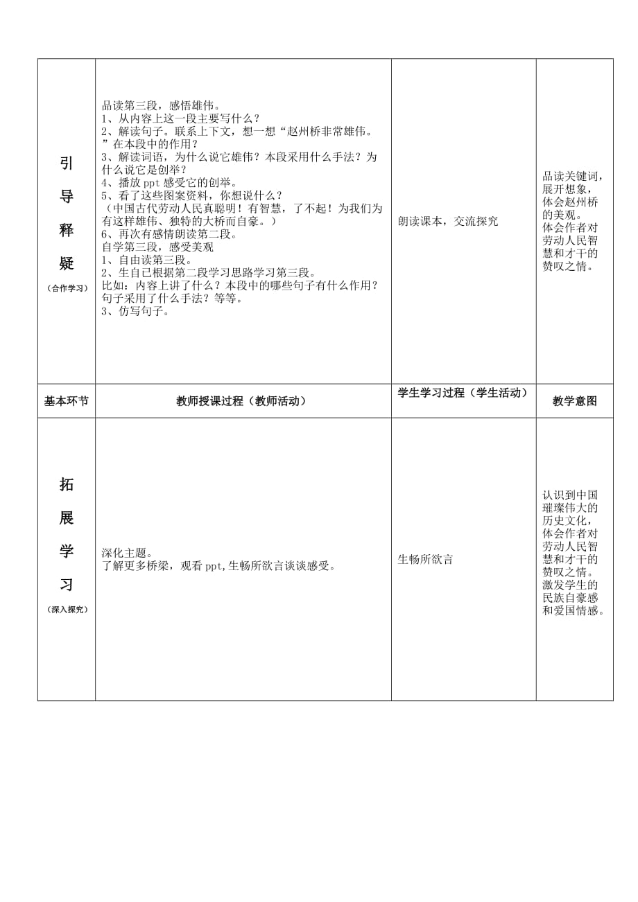 2016年三年级上册语文第19课赵州桥第二课时导学案_第2页