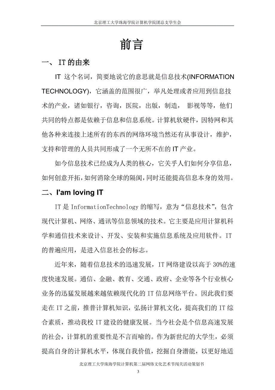 第二届网络文化艺术节活动策划书_第3页