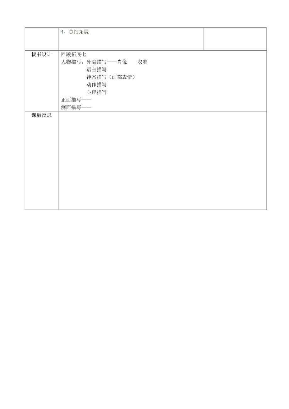 语文人教版五年级下册回顾拓展七教学设计_第3页