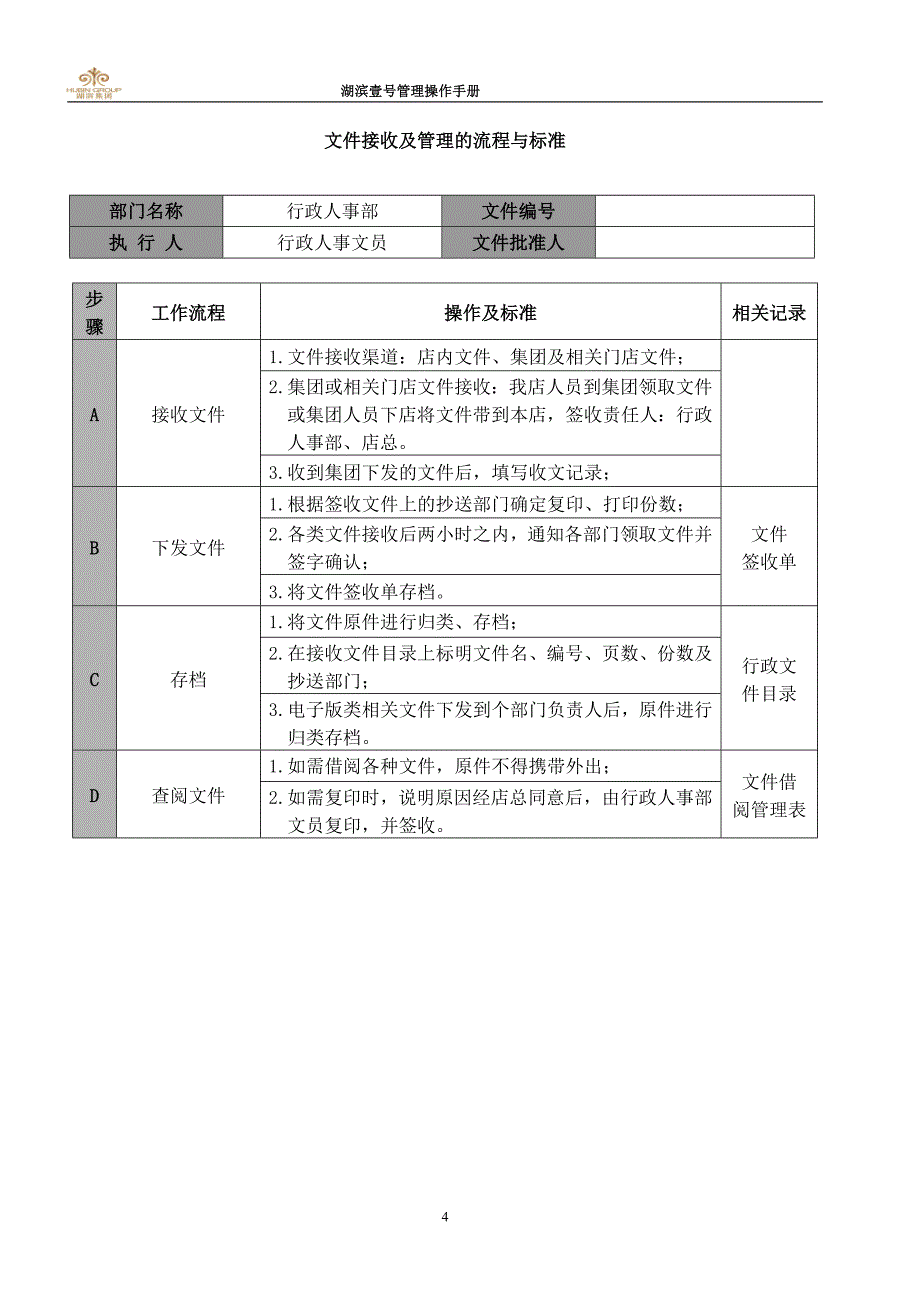 行政人事部工作流程与标准资料_第4页