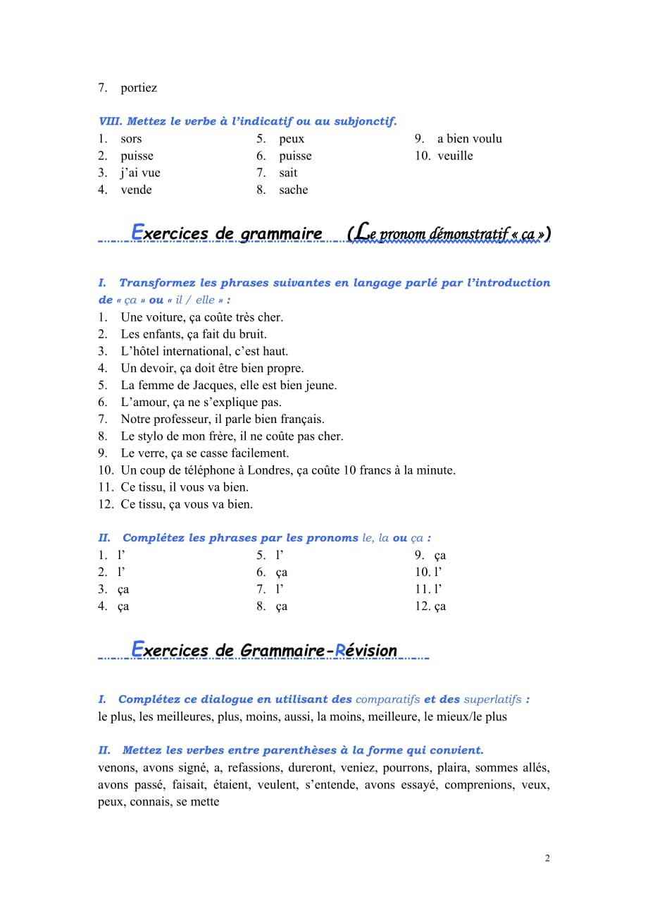 法语综合教程第三册第六课练习答案.doc_第2页