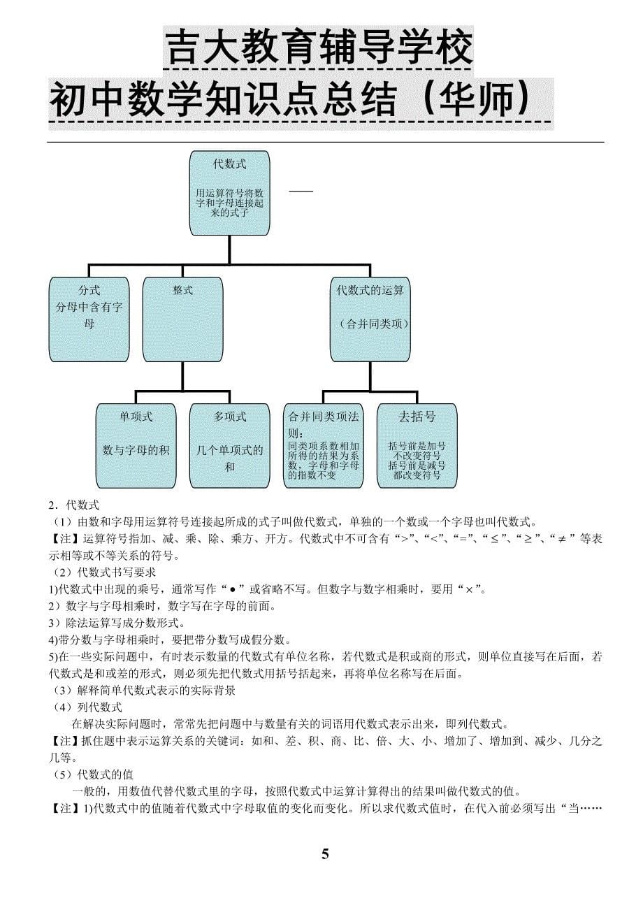 最新华师版初中数学全部知识点大全.doc_第5页