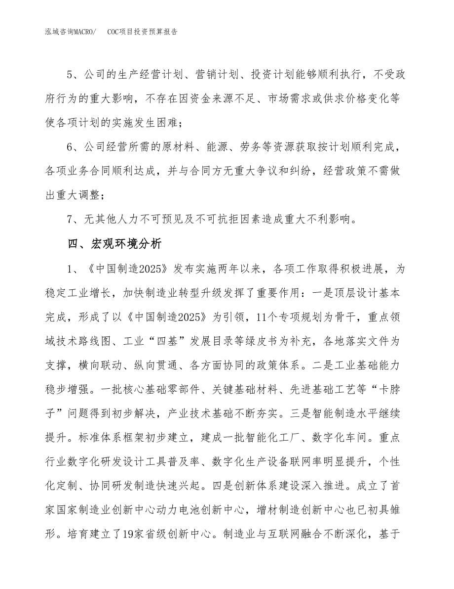 COC项目投资预算报告_第5页