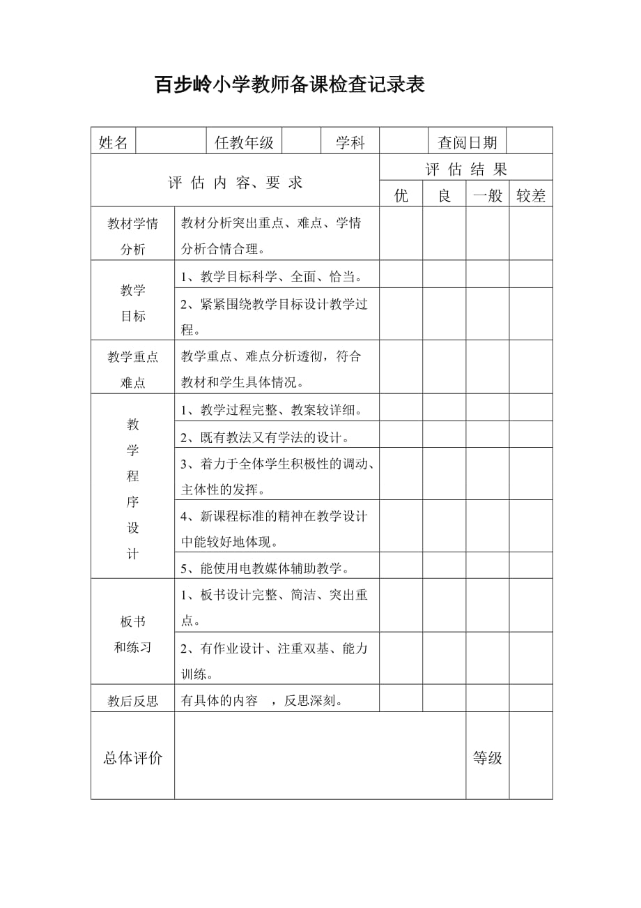 教师备课检查记录表.doc_第3页