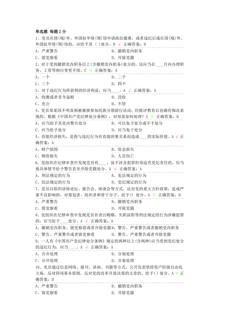 廉洁从业知识答题(含答案).doc_第1页