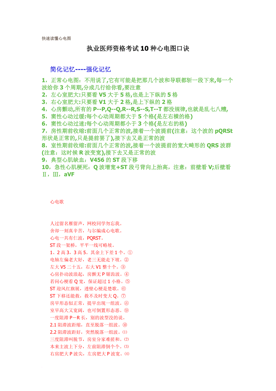 快速读懂心电图(口诀速记).doc_第1页