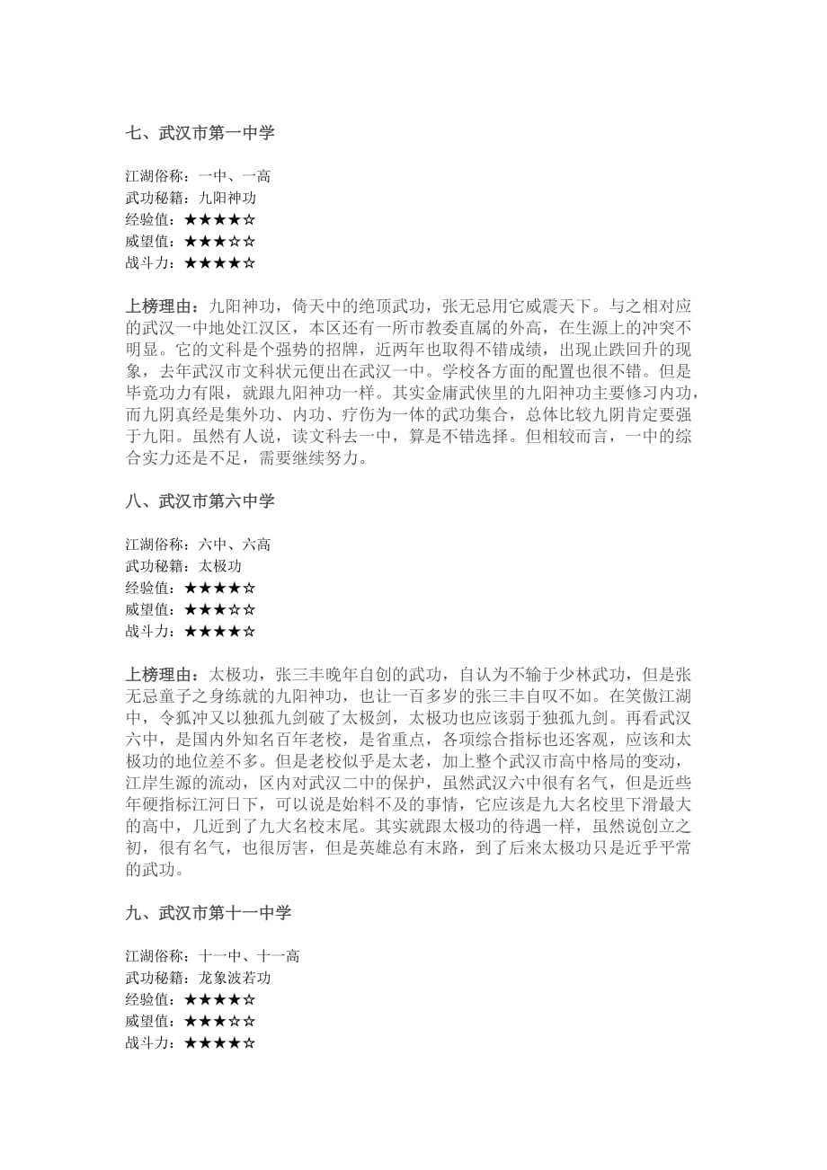 戏说武汉市重点高中前十名排行榜.doc_第4页
