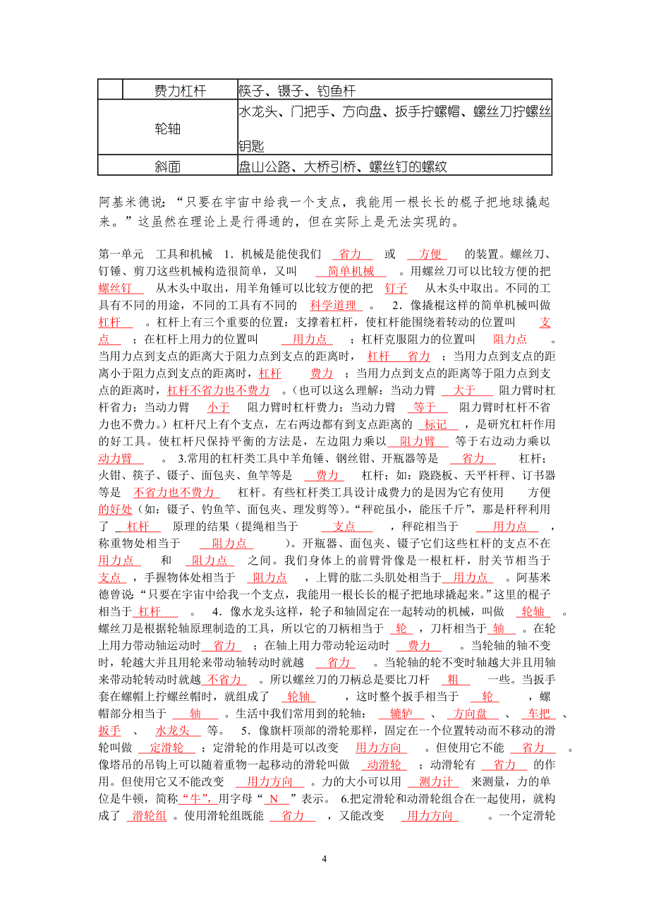 教科版小学六年级科学上册(知识点复习).doc_第4页