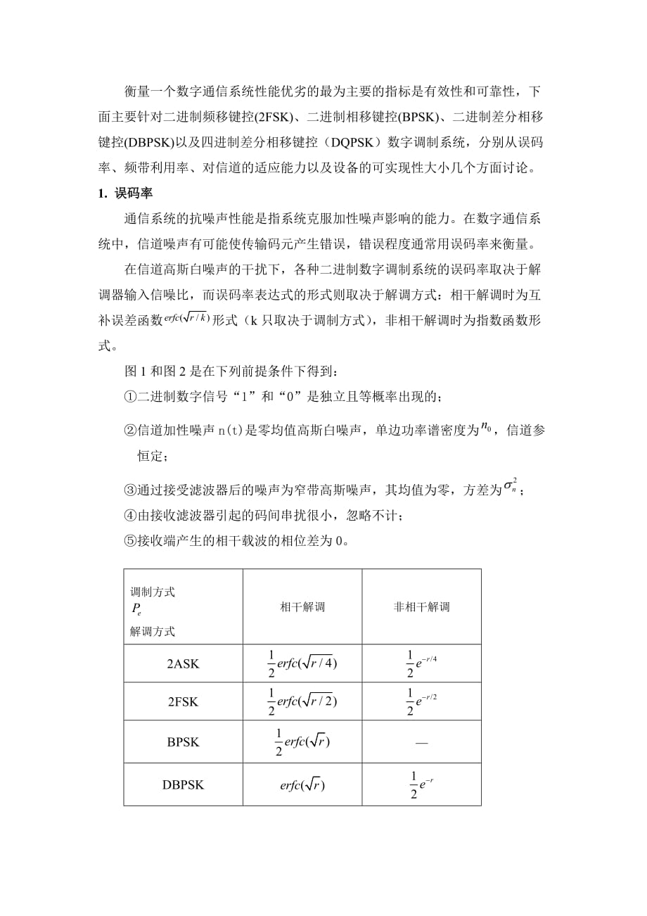 数字调制系统的性能比较.doc_第1页