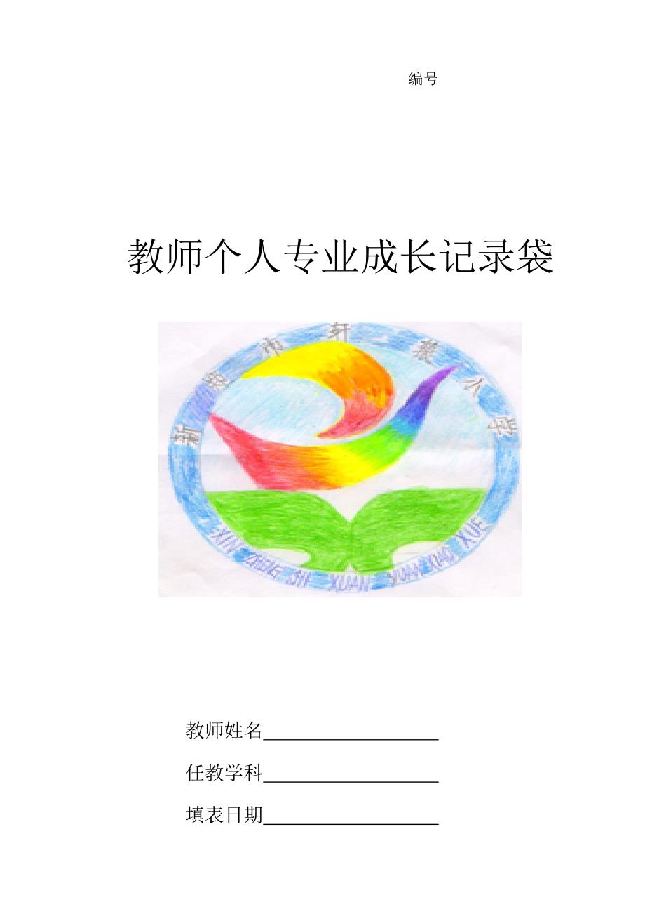 教师个人专业成长记录袋(模板).doc_第1页