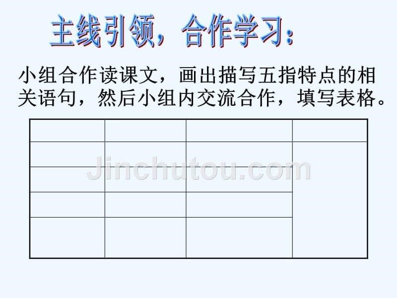 人教版语文六年级下册第五课《手指》_第5页