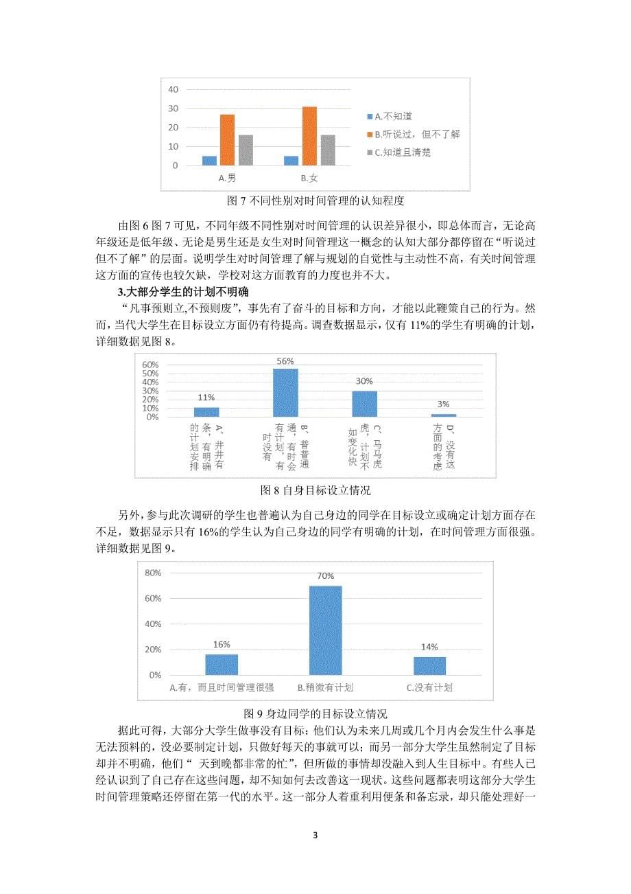 关于大学生时间管理问卷调查报告(附问卷)_第5页