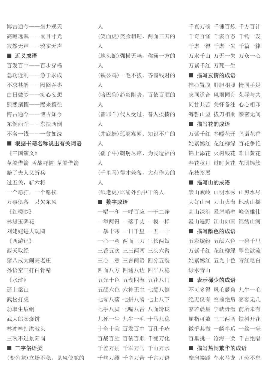 小学语文最全成语归类(已整理).doc_第4页