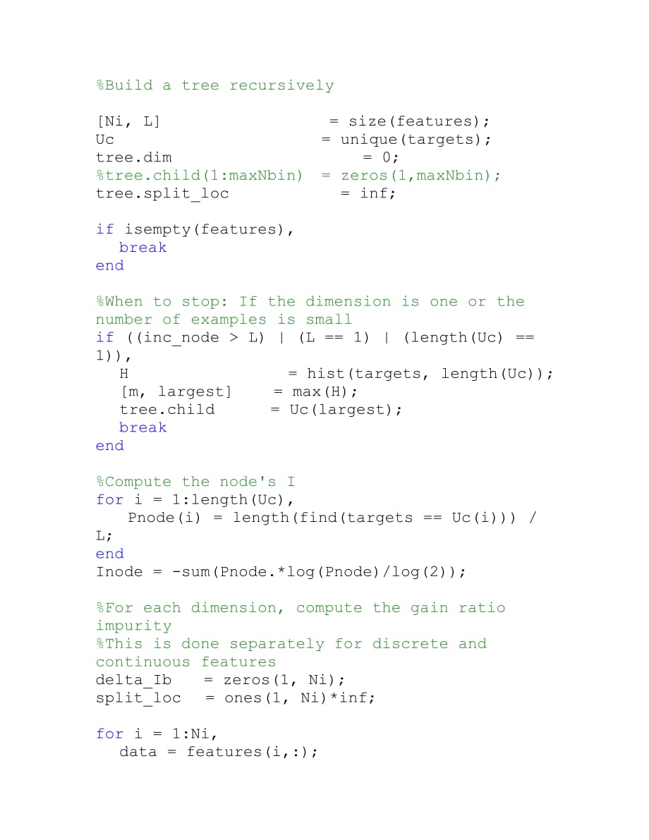 matlab实现的c4.5分类决策树算法_第4页