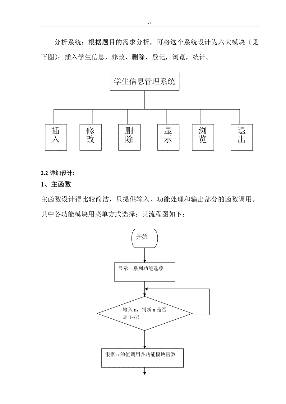 C语言知识程序设计实习报告-学生信息管理计划系统_第3页