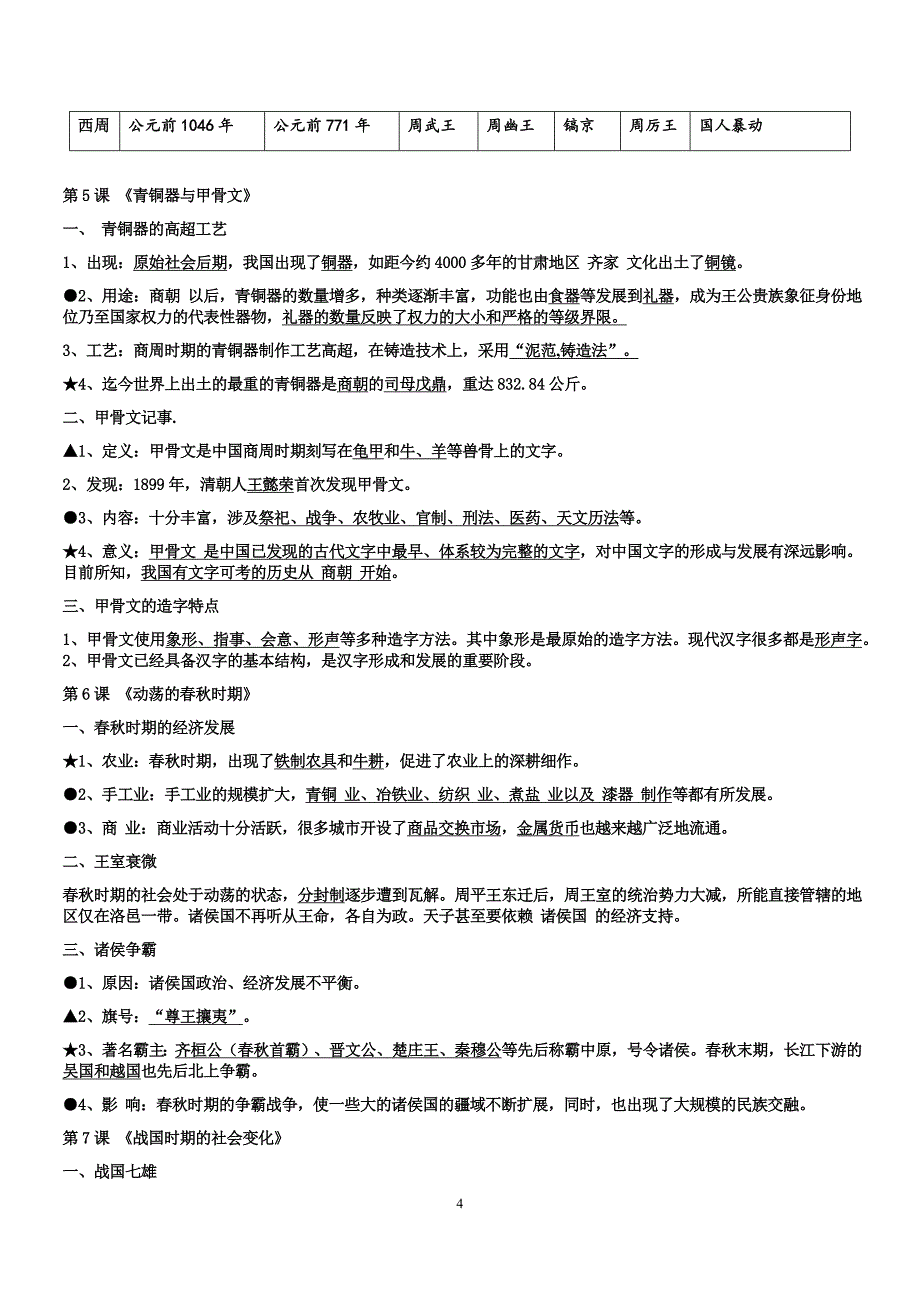 2017年七年级历史上册复习资料(1)_第4页