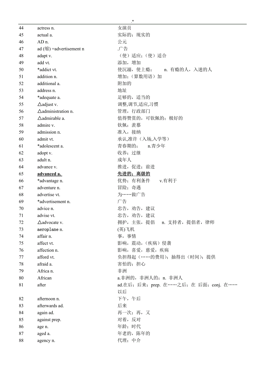 2017新编上海高考-英语考纲词汇知识表完整编辑版_第2页