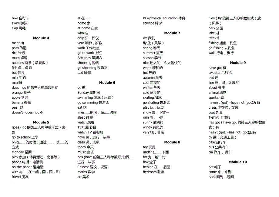 小学英语单词总表(供外研版三年级起点).doc_第3页