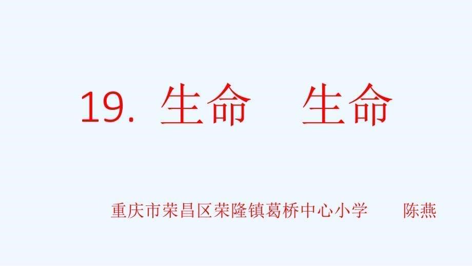 四年级人教版语文下册19.生命　生命_第5页