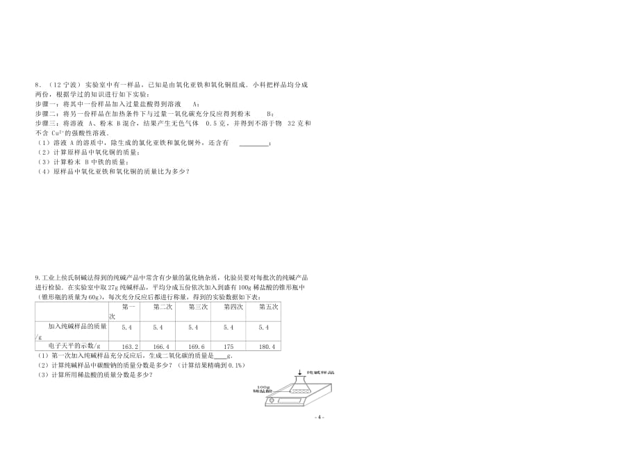 2017年中考化学压轴题_第4页