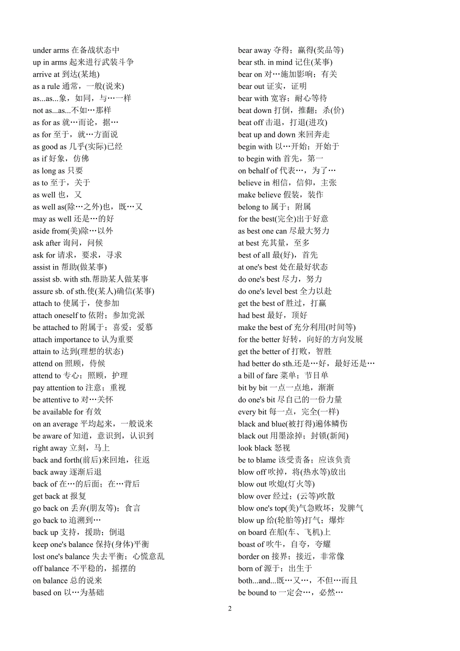 大学英语词组共2145个.doc_第2页