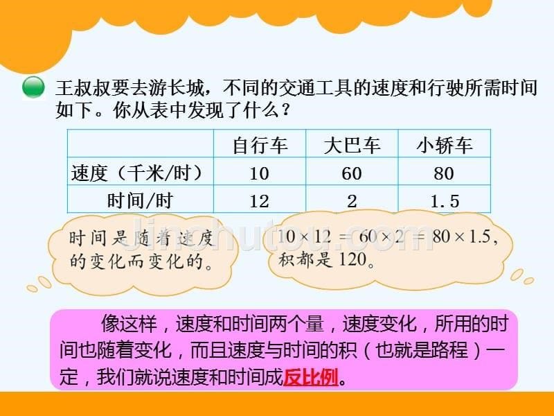 北师大小学数学六年级下《反比例》_第5页