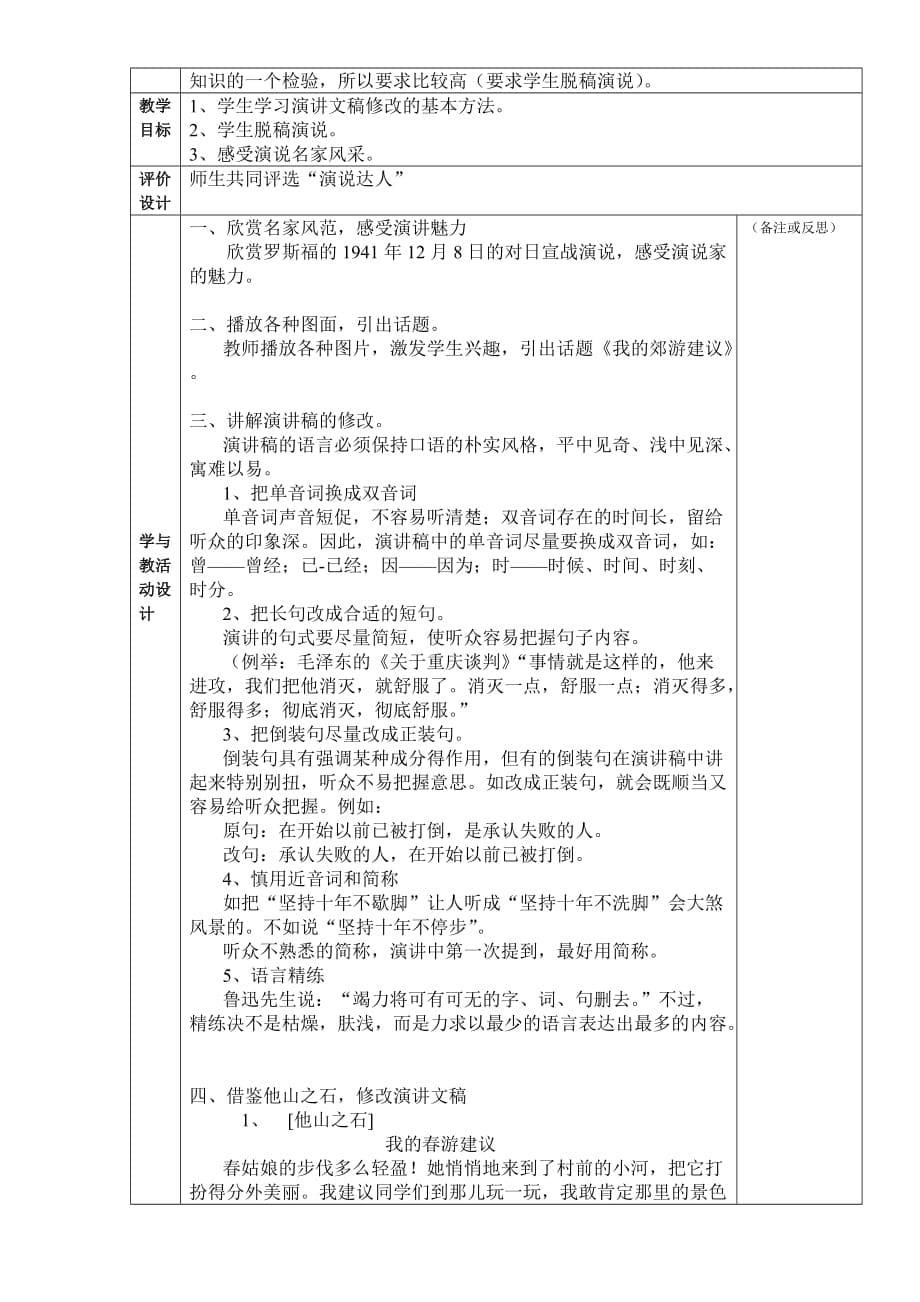 参考：演讲与口才校本课程教学方案.doc_第5页