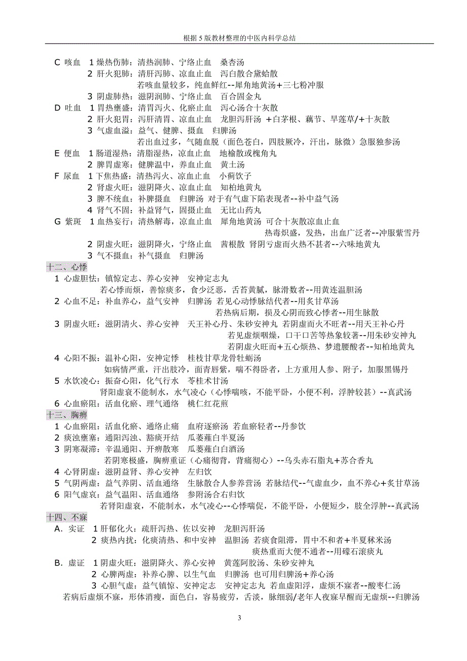 中医内科学总结5版教材_第3页