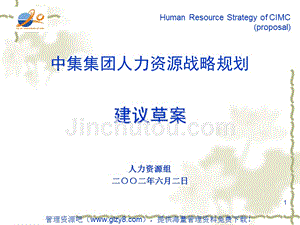 人力资源战略规划建议草案