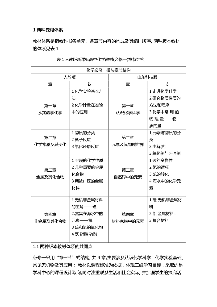 化学必修一人教版和鲁科版之对比分析.doc_第2页