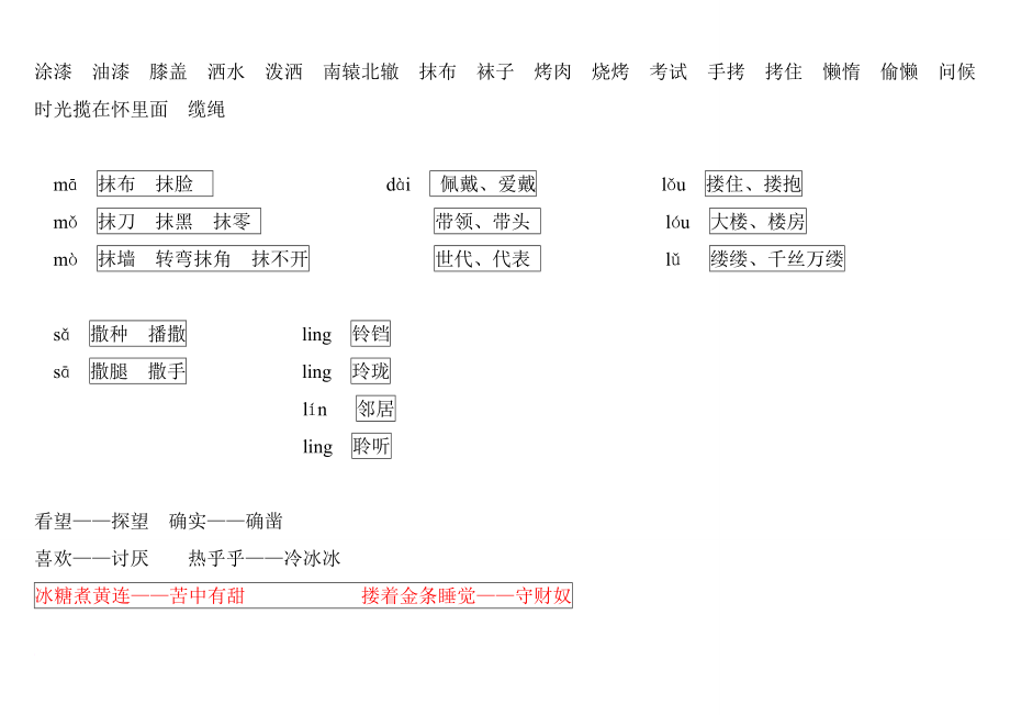 北师大版三年级下册语文字词句.doc_第3页