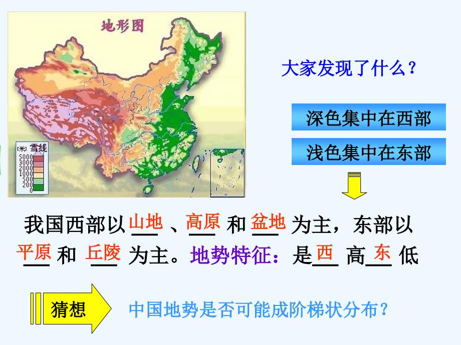 地理人教版八年级上册地形课件.1 地形和地势课件 倒过来和同学讲_第3页