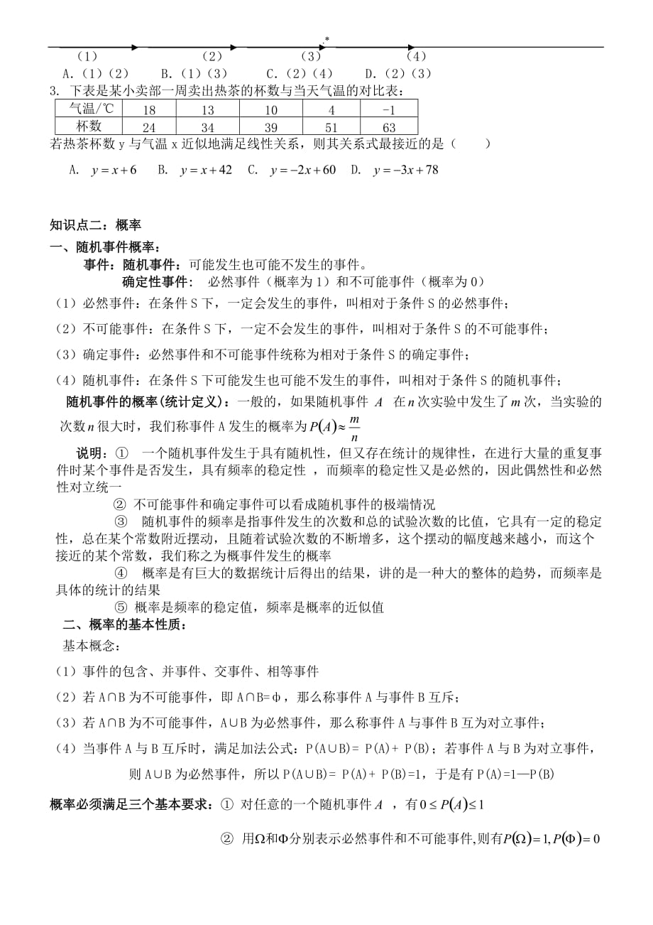 古典概型,几何概型复习材料知识材料点和综合习题集_第2页