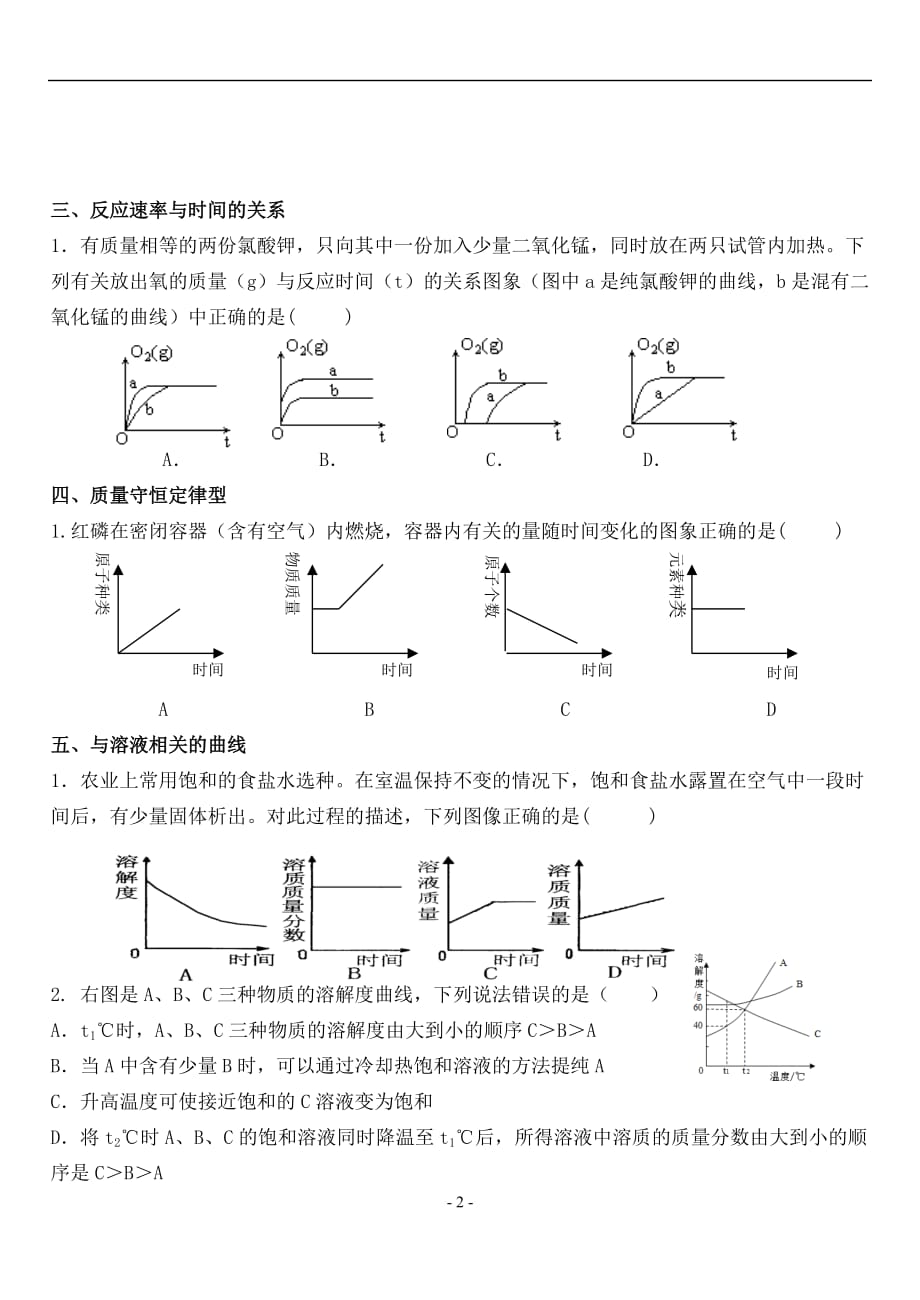 化学专项2015--坐标图像题(学生版).doc_第2页