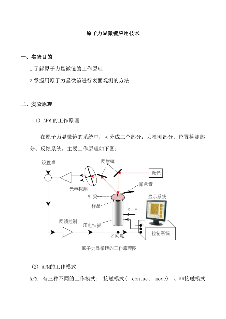 原子力显微镜实验报告.doc_第1页