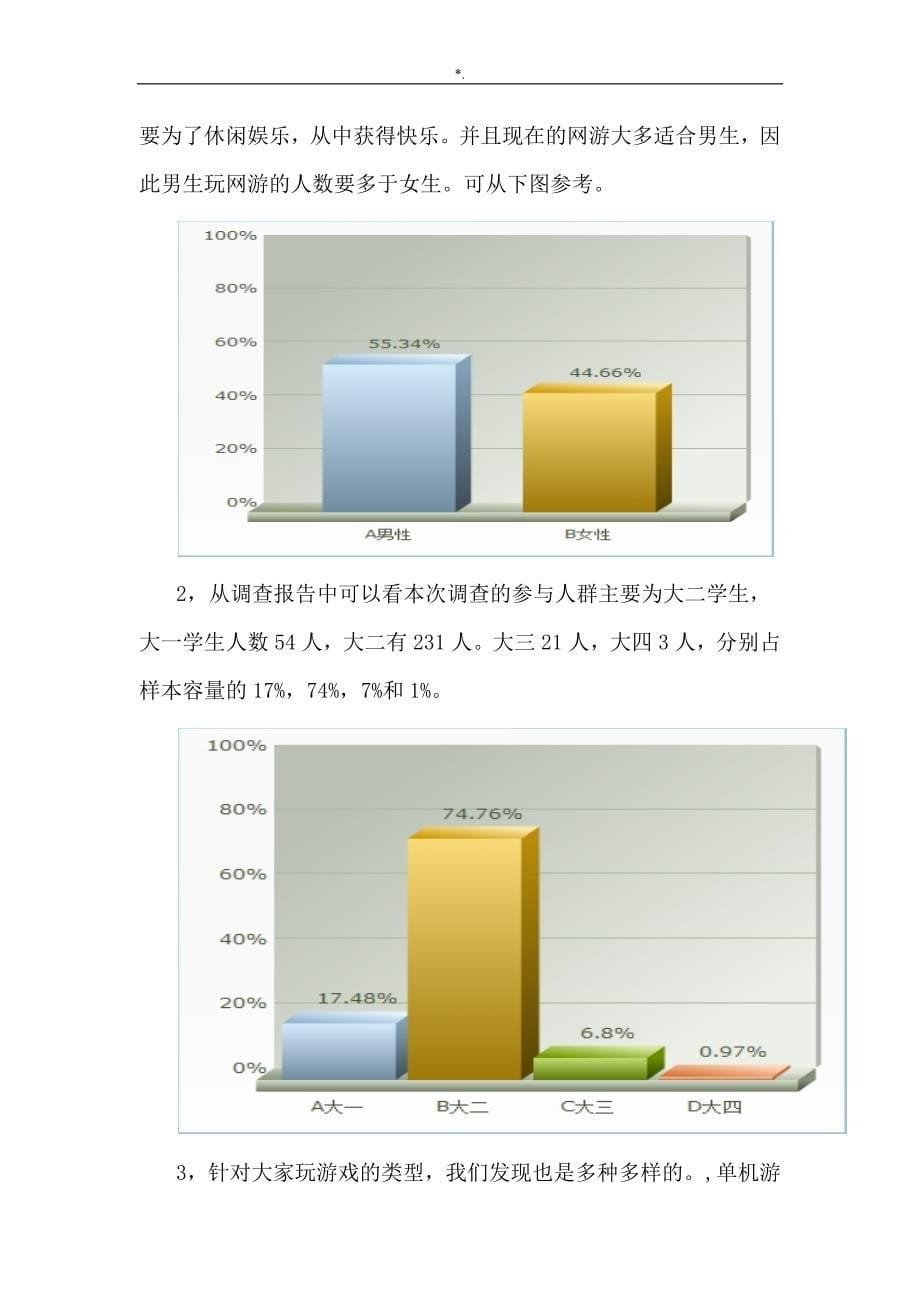 关于-大学生网络游戏状况及其影响调查报告_第5页