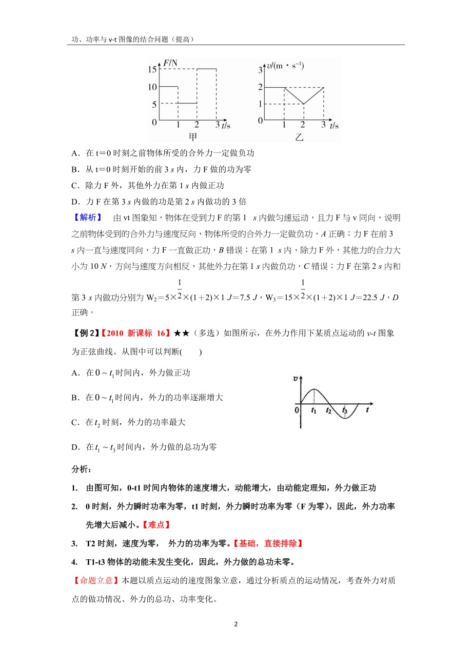 功率与v-t图像的结合问答题_第2页