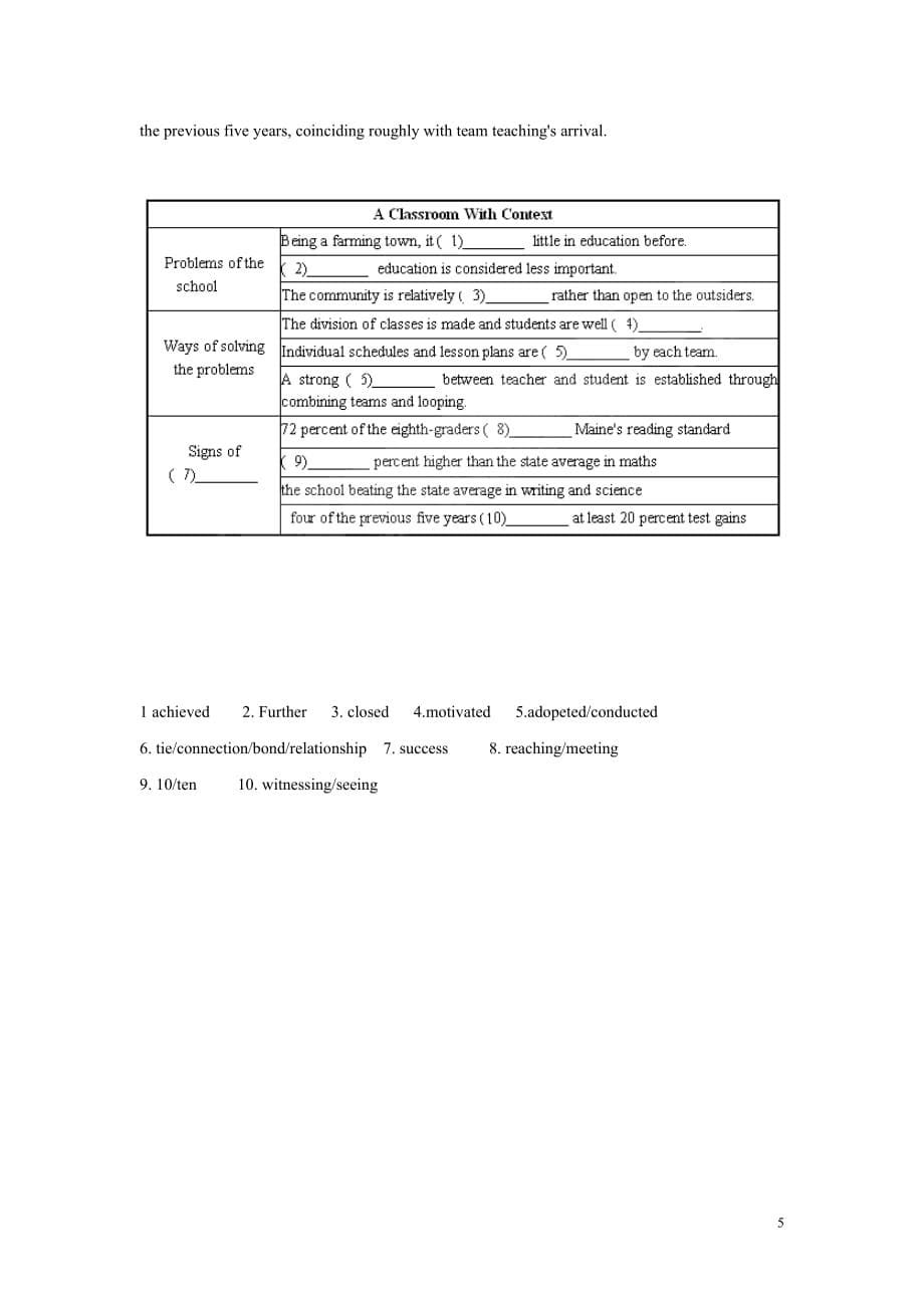 2012高考英语二轮复习专题限时训练专题3 任务型阅读3_第5页