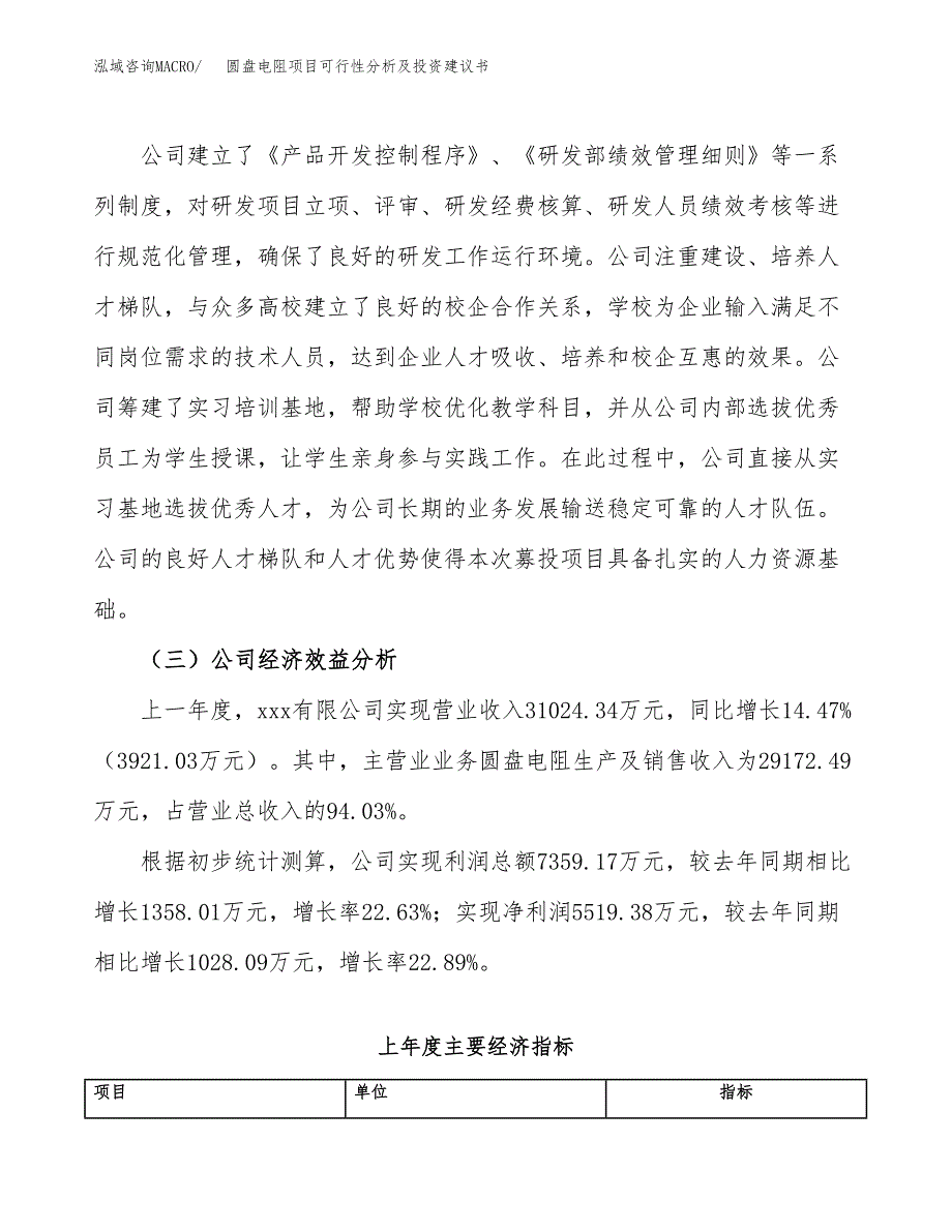 圆盘电阻项目可行性分析及投资建议书.docx_第4页