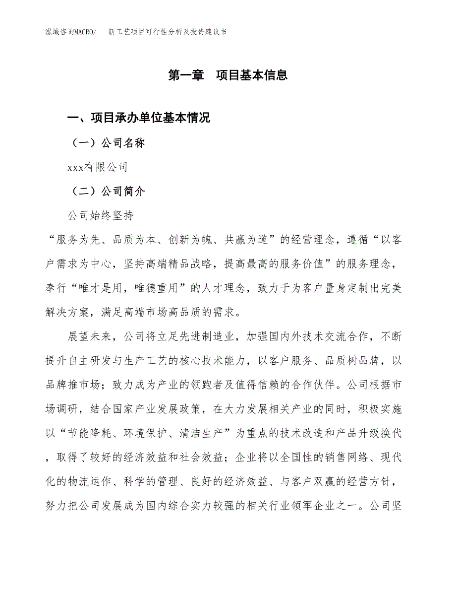 新工艺项目可行性分析及投资建议书.docx_第2页