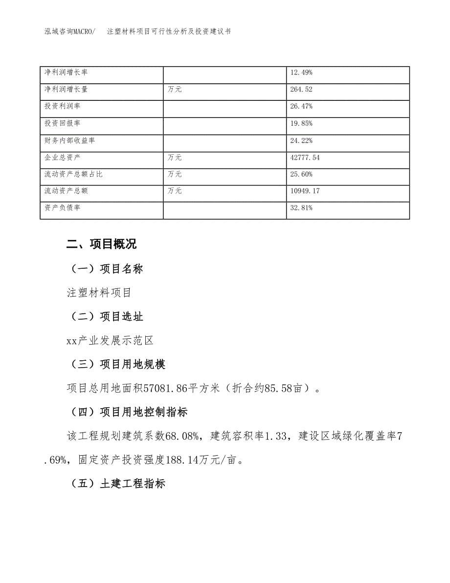 注塑材料项目可行性分析及投资建议书.docx_第5页