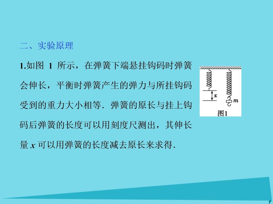 优化方案2017高中物理 第二章 力 实验 探究弹力与弹簧伸长的关系课件 教科版必修1_第3页