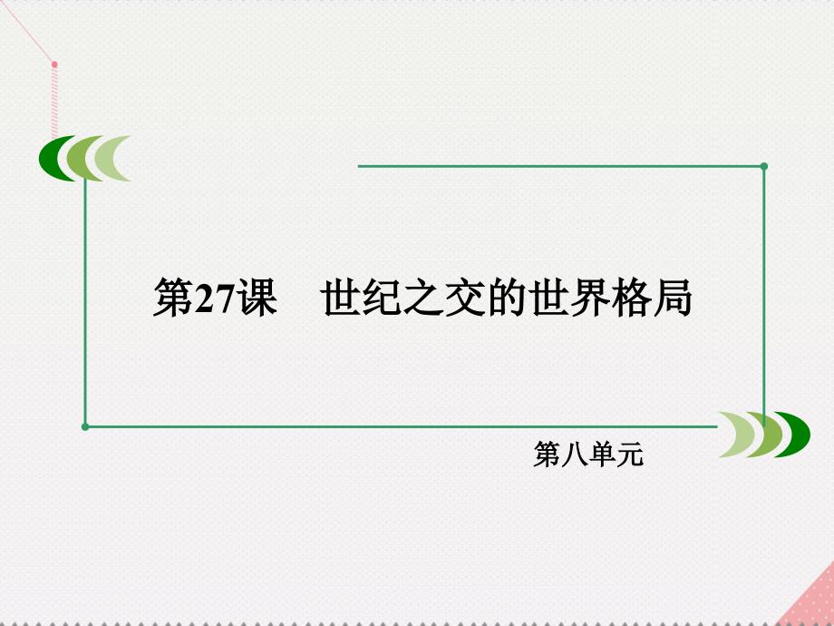 2016年秋高中历史 第八单元 当今世界政治格局的多极化趋势 第27课 世纪之交的世界格局课件 新人教版必修1_第3页